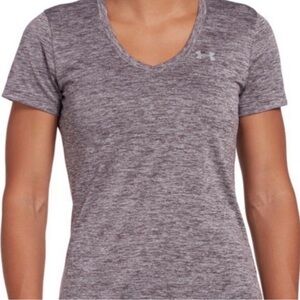 Under Armour Heathered Purple Twisted Tech V-Neck Tee